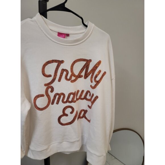 Queen of Sparkles Sweatshirt Medium White - Picture 2 of 4